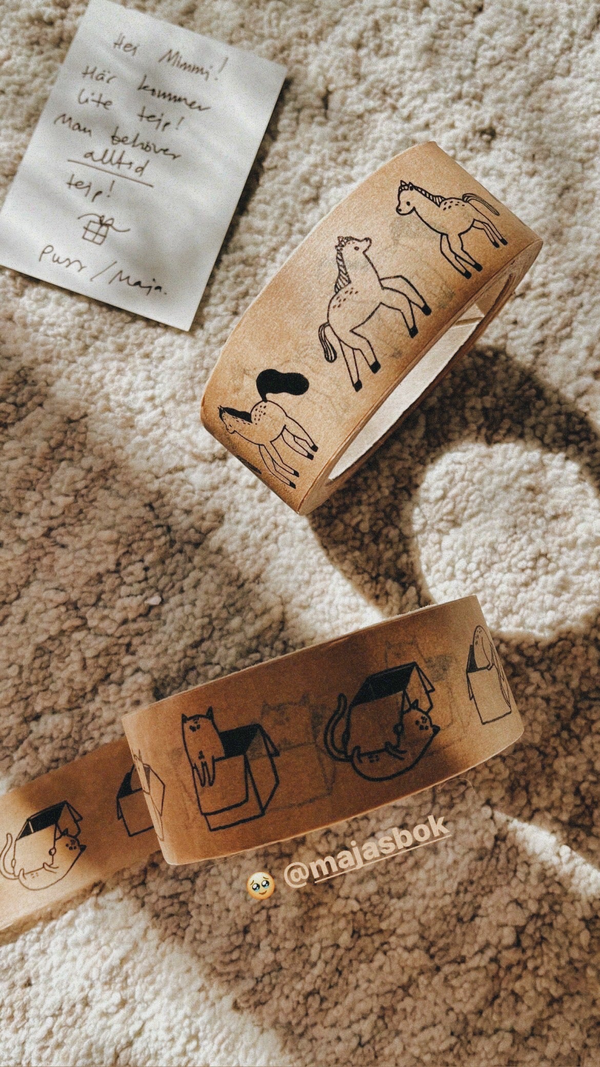 paper tape (wide) - horses