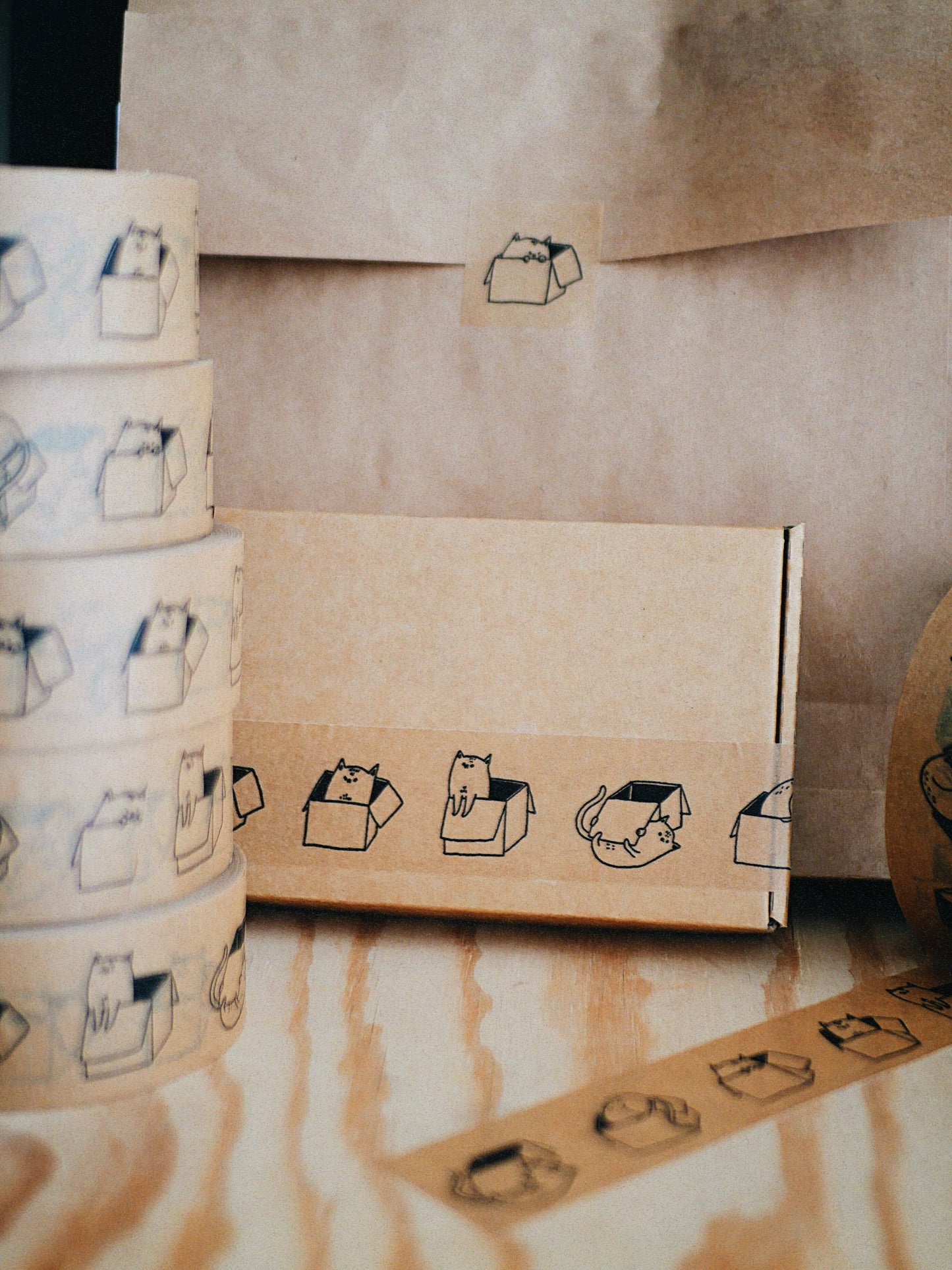 paper tape (wide) - cat in a box!!!!