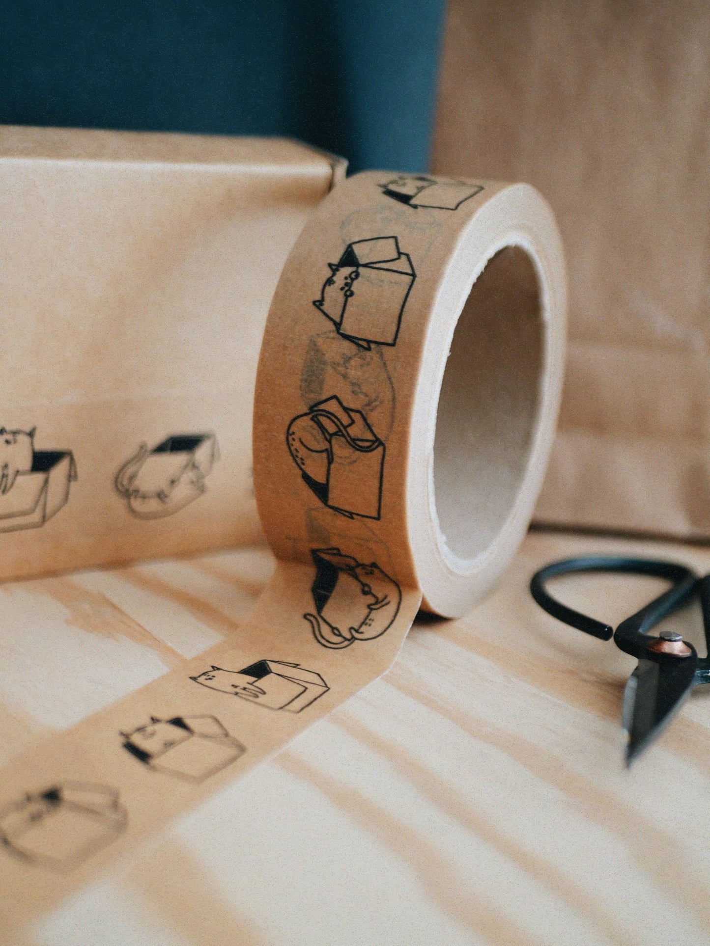 paper tape (wide) - cat in a box!!!!