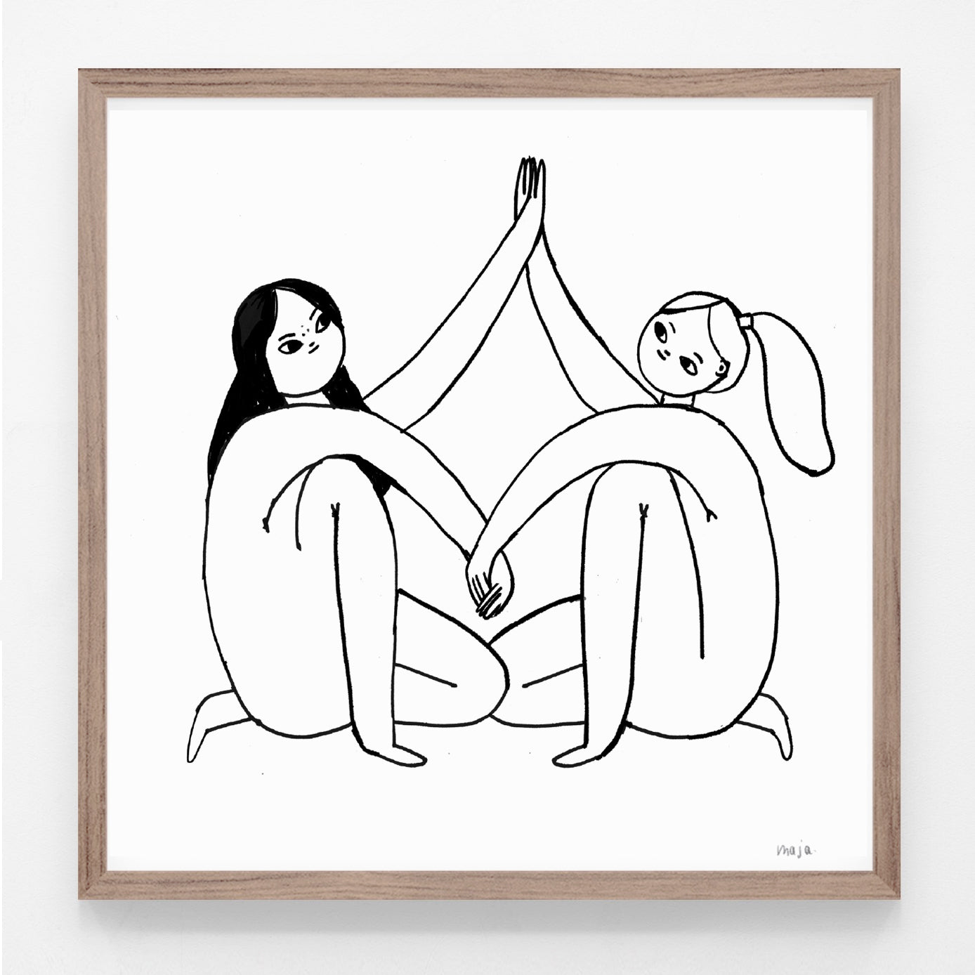 Girls naked, print
