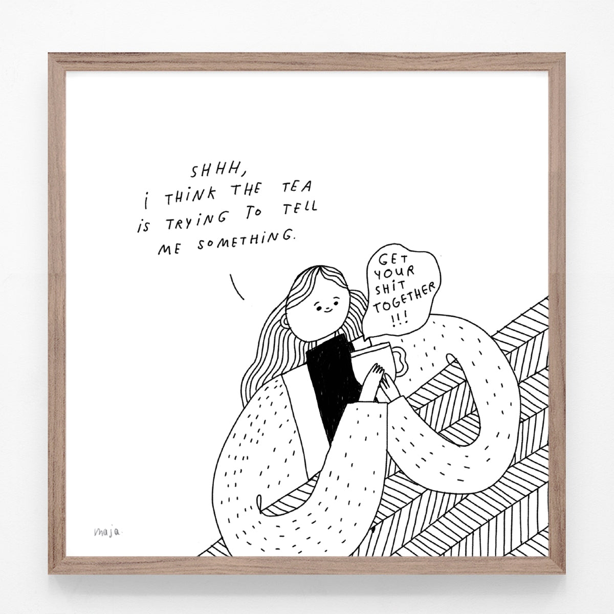wise tea, print