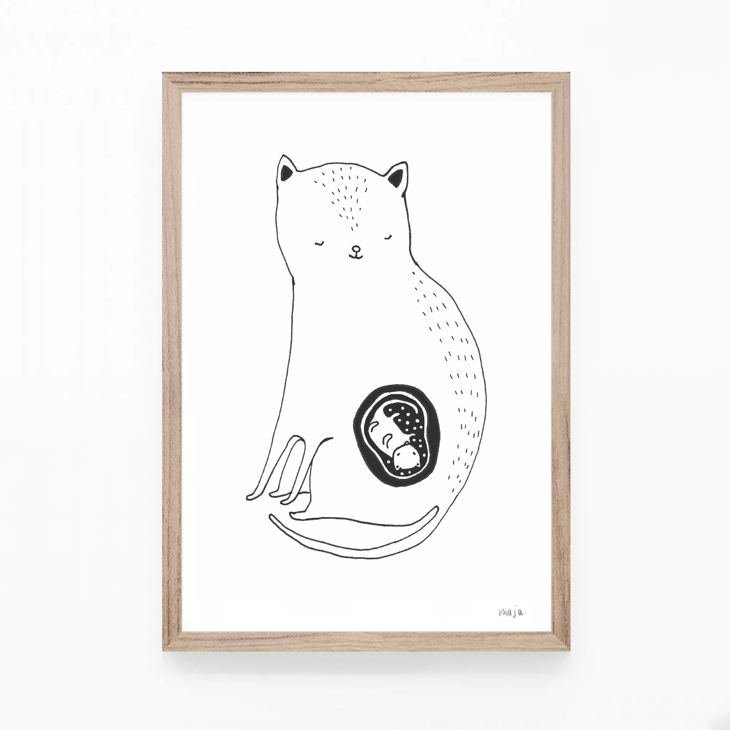The Cat Mom (one baby or with twins!!) - print