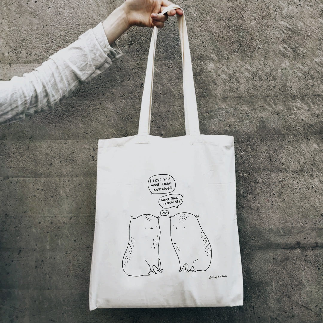 more than chocolate - totebag