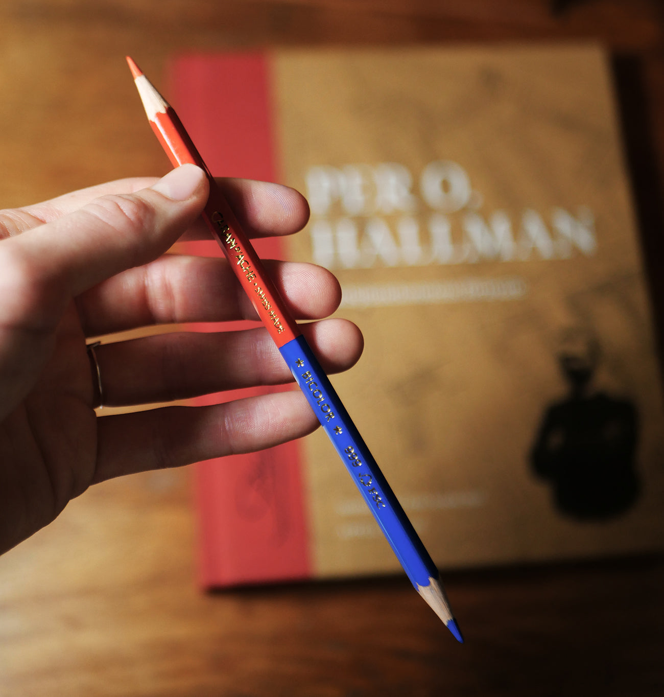 Caran d'Ache bicolor red/blue pen