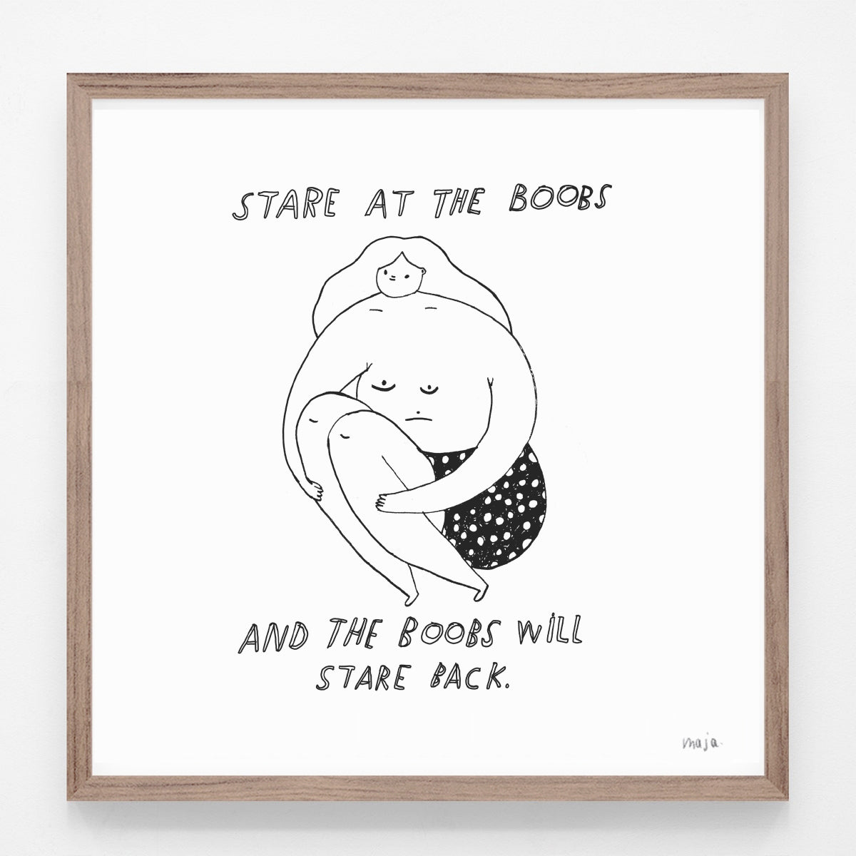 Stare at the boobs, print