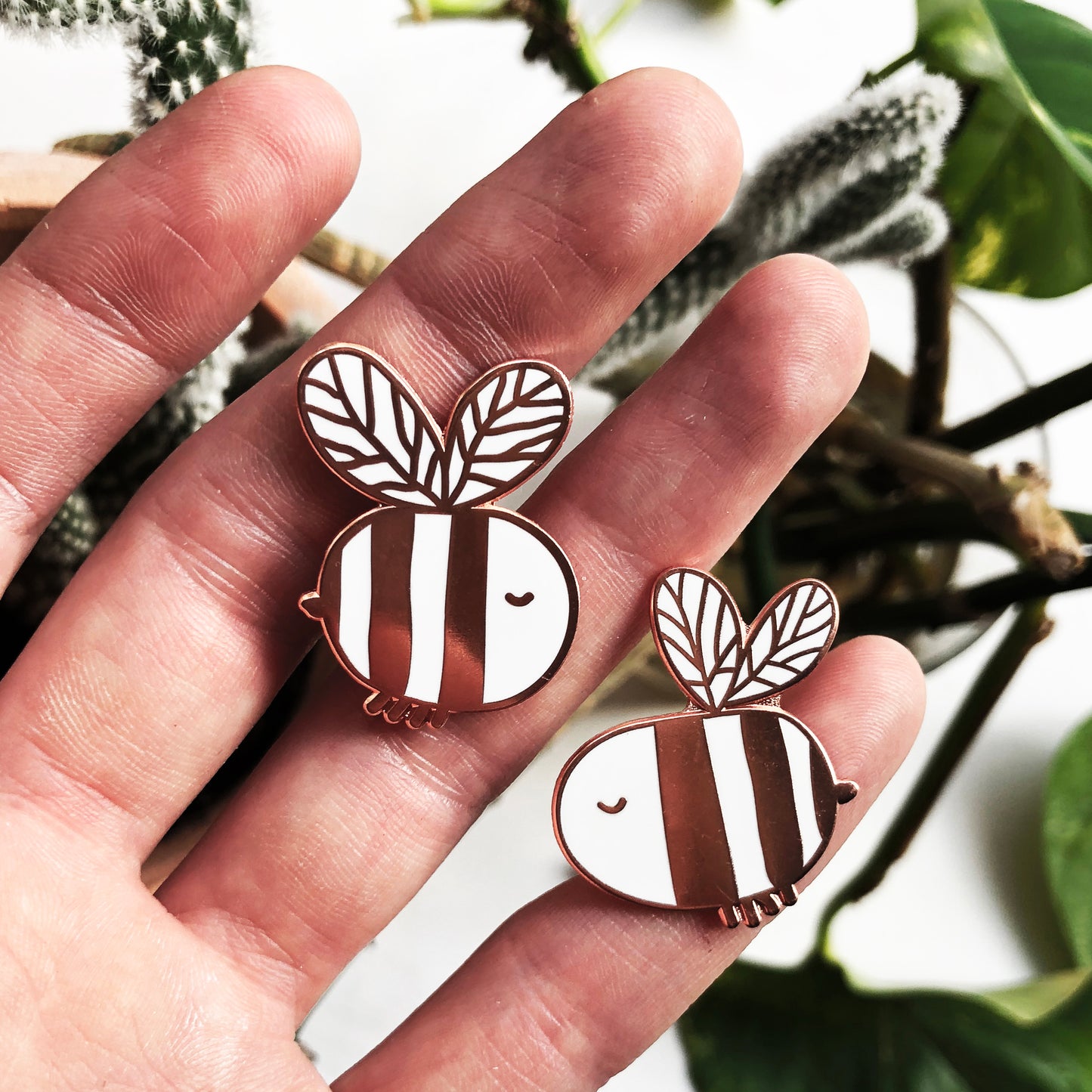 2 Bees! hard enamel pins
