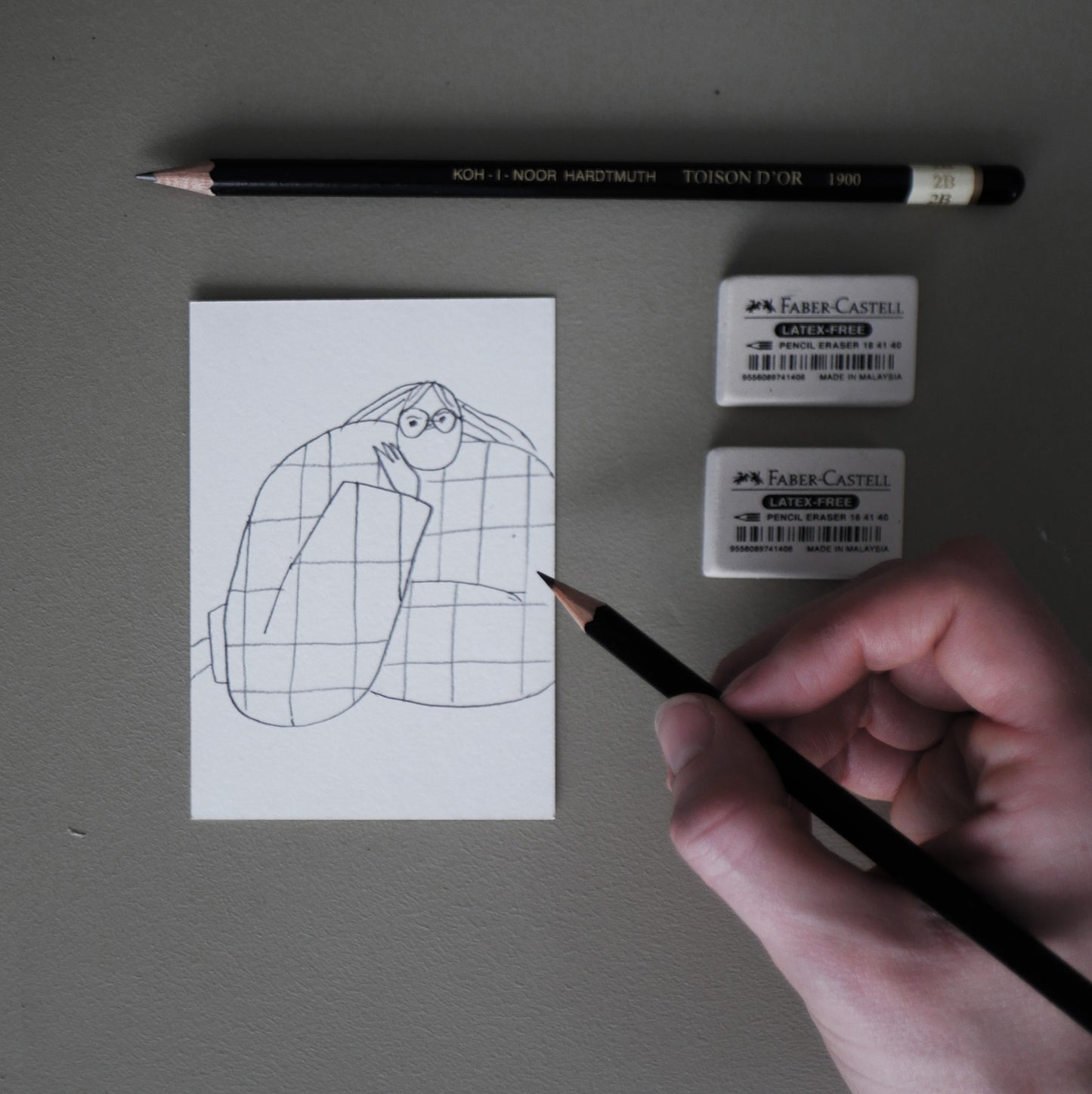 Sketching pack! (2 pencils and 2 erasers!)