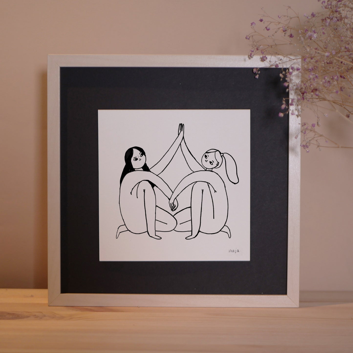 Girls naked, print