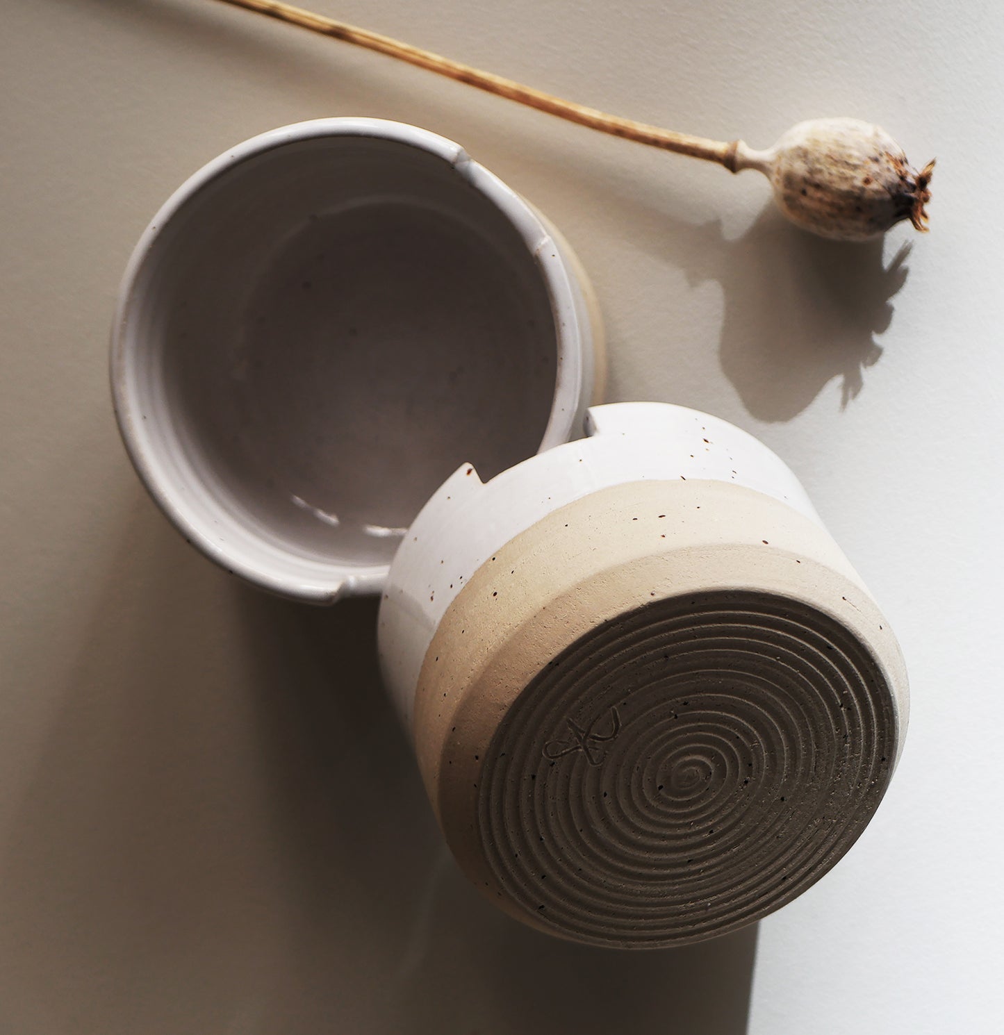 Ceramic MUG - with brush holder - made by Sanna Alvtegen