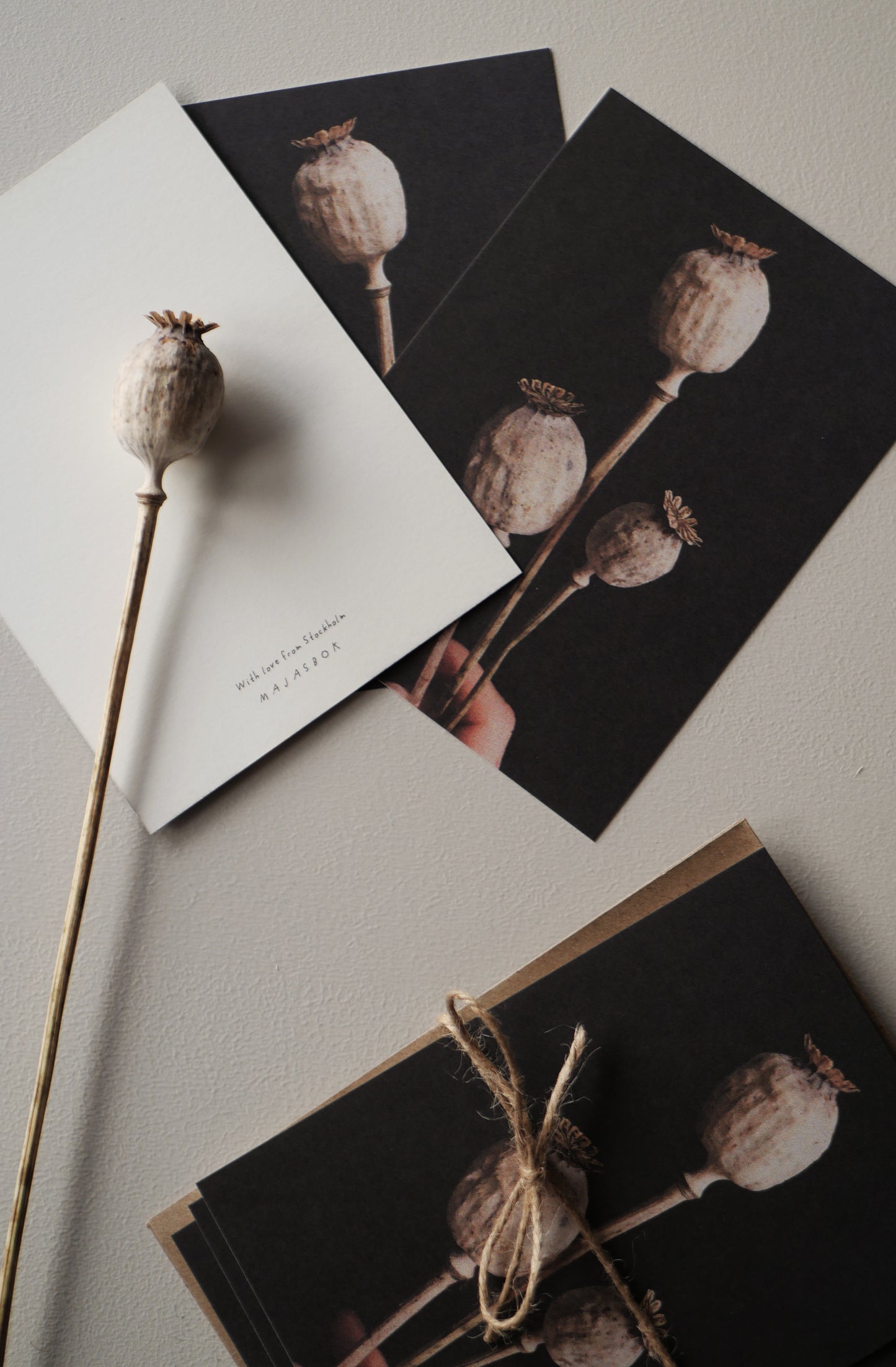 Poppies - greeting cards set of three