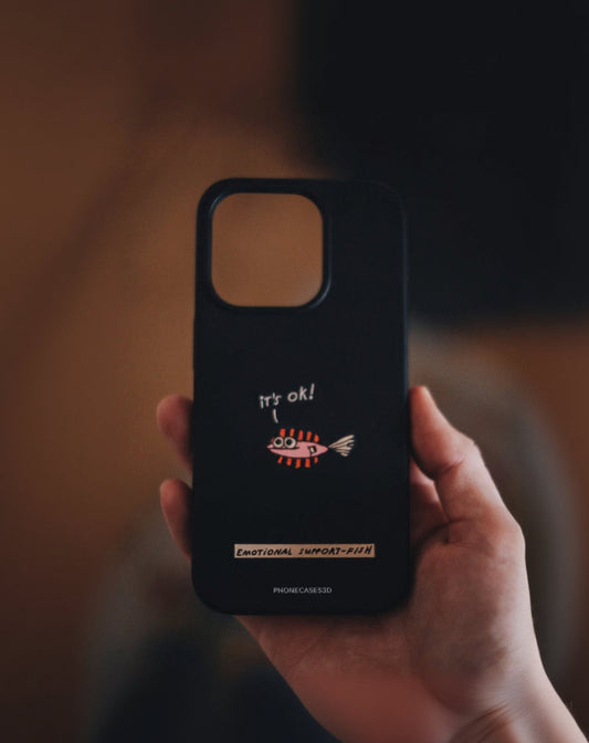 Maja Official Black Compostable Phone Case Design Support-Fish