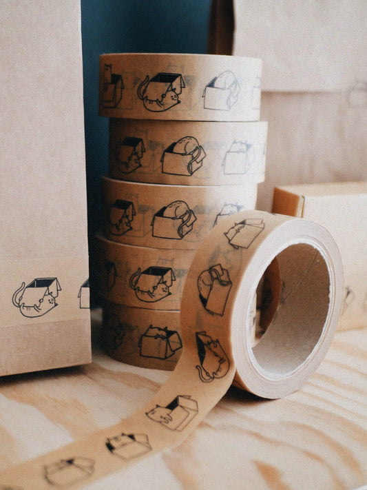 paper tape (wide) - cat in a box!!!!