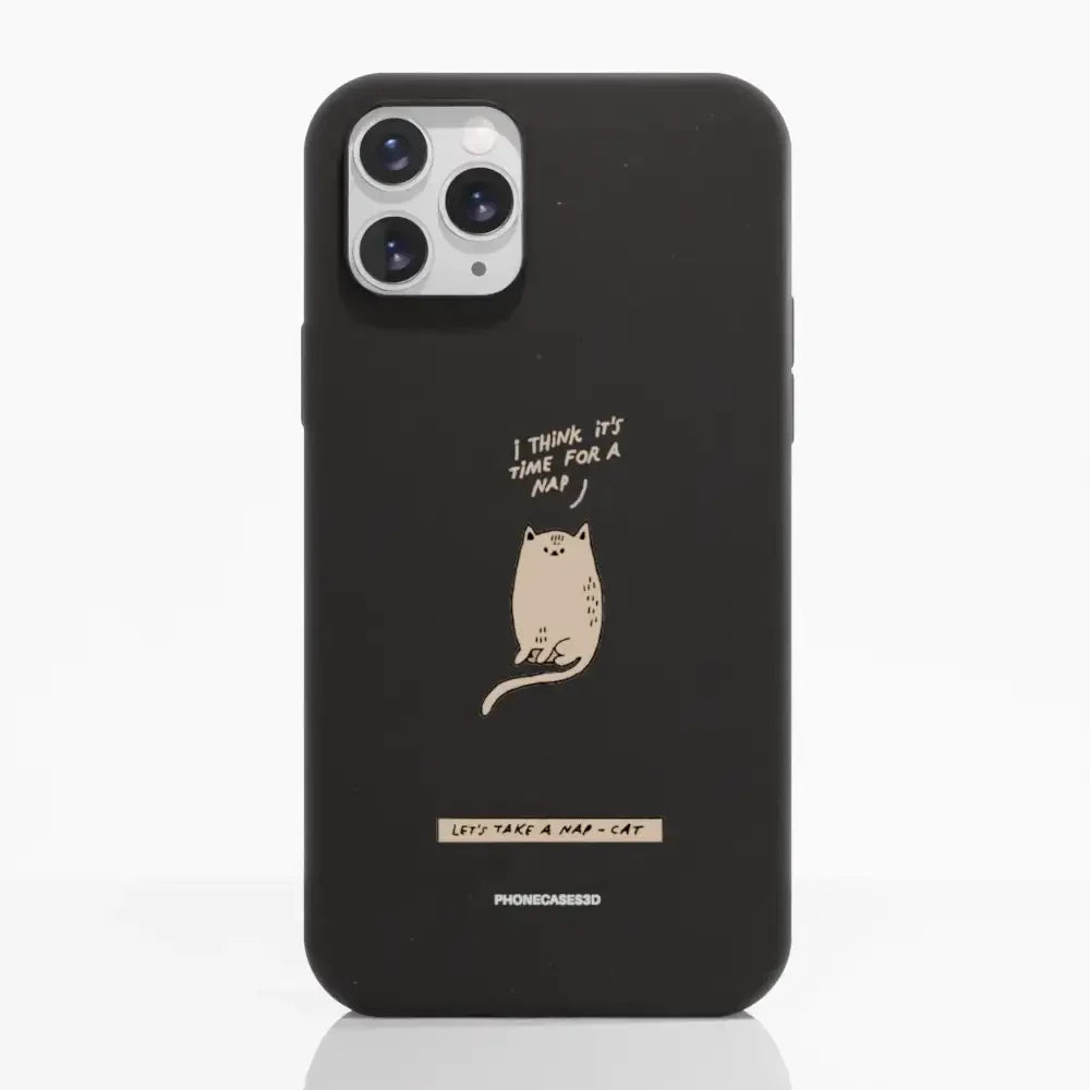 Maja Official Black Compostable Phone Case Design Nap-Cat