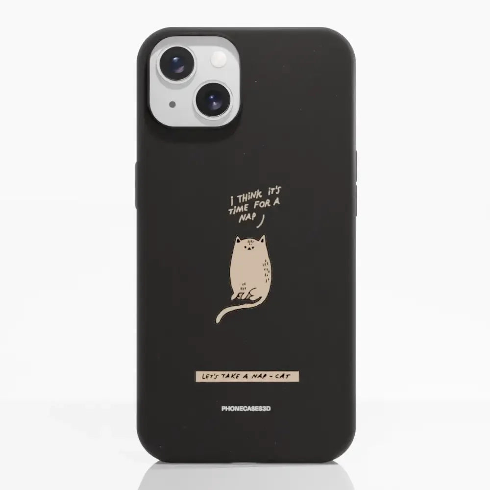Maja Official Black Compostable Phone Case Design Nap-Cat