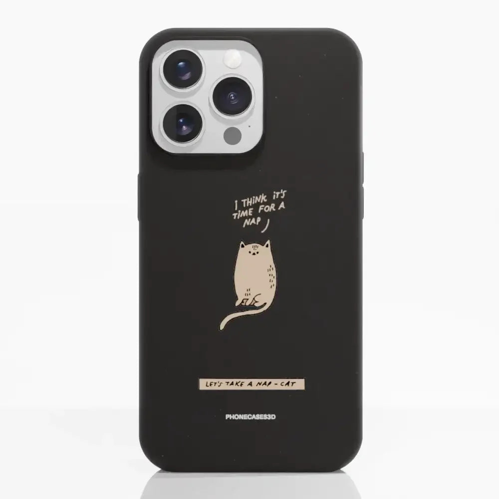 Maja Official Black Compostable Phone Case Design Nap-Cat