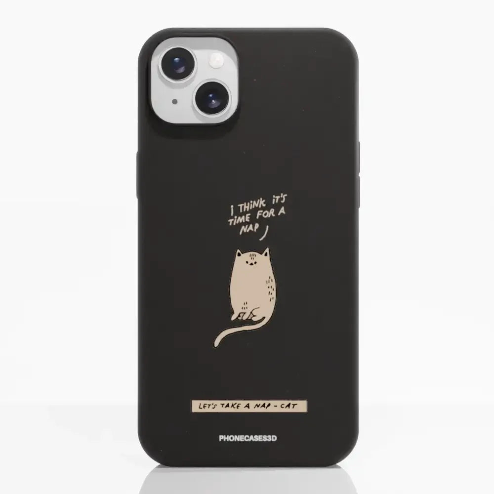 Maja Official Black Compostable Phone Case Design Nap-Cat