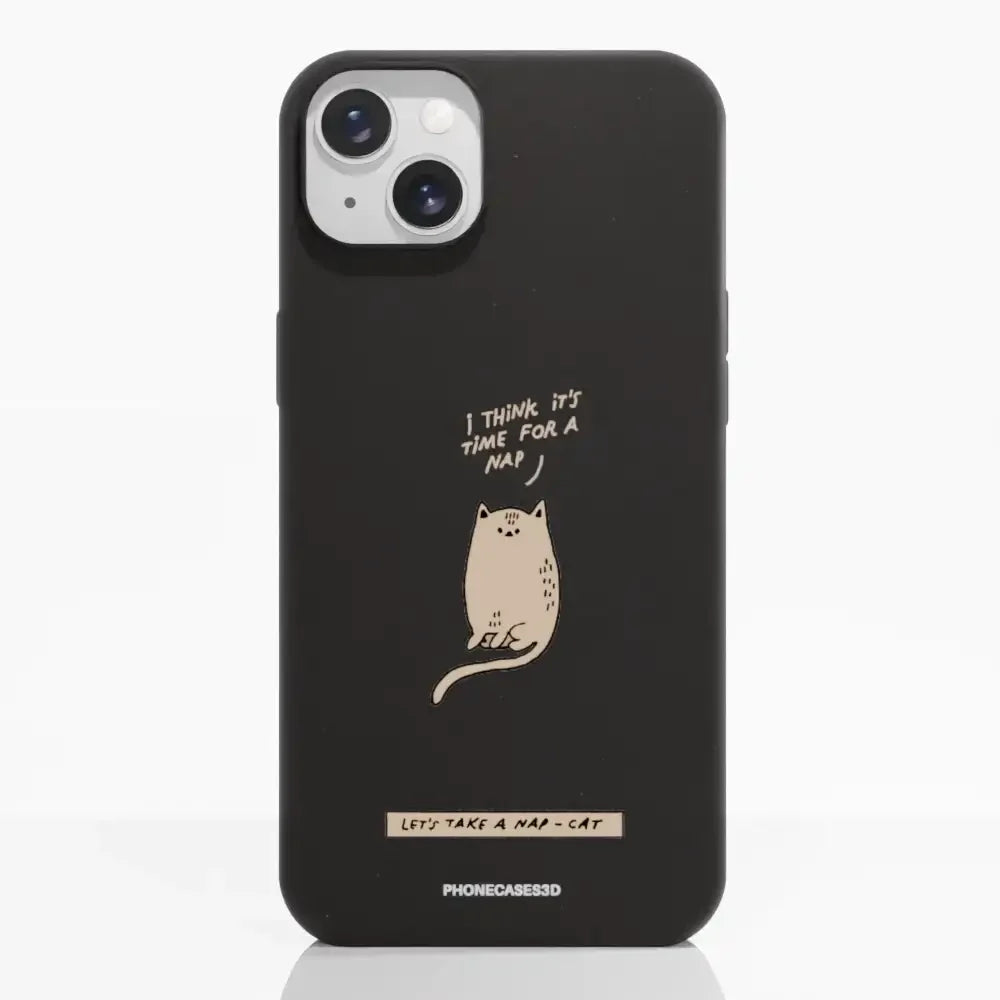 Maja Official Black Compostable Phone Case Design Nap-Cat