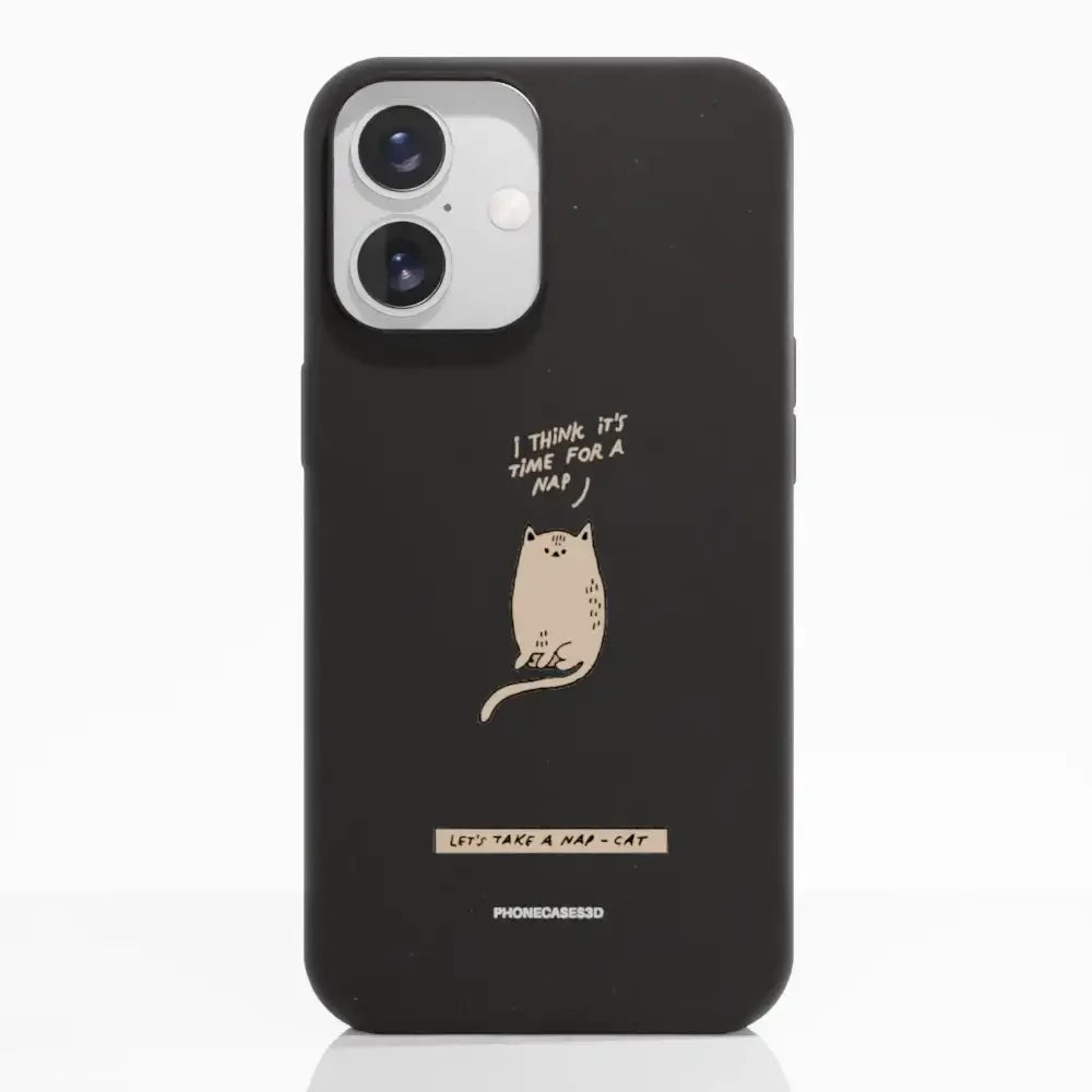 Maja Official Black Compostable Phone Case Design Nap-Cat
