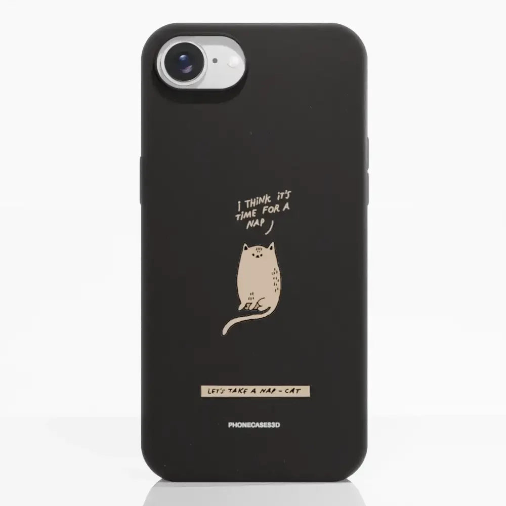 Maja Official Black Compostable Phone Case Design Nap-Cat
