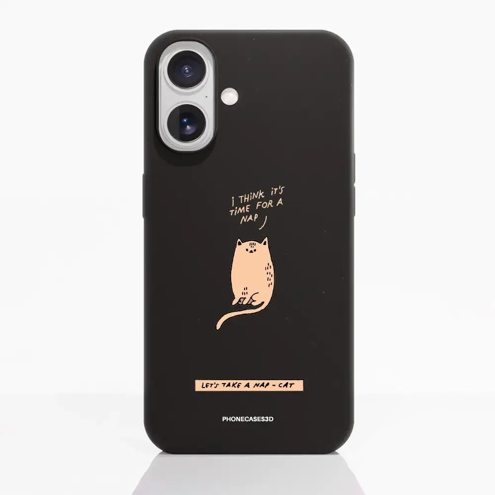 Maja Official Black Compostable Phone Case Design Nap-Cat