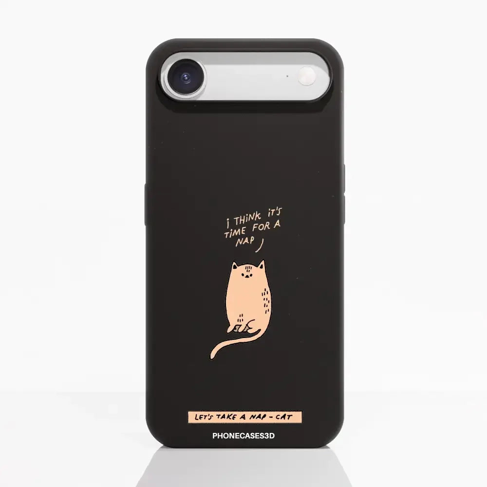 Maja Official Black Compostable Phone Case Design Nap-Cat