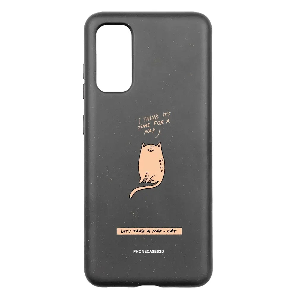 Maja Official Black Compostable Phone Case Design Nap-Cat