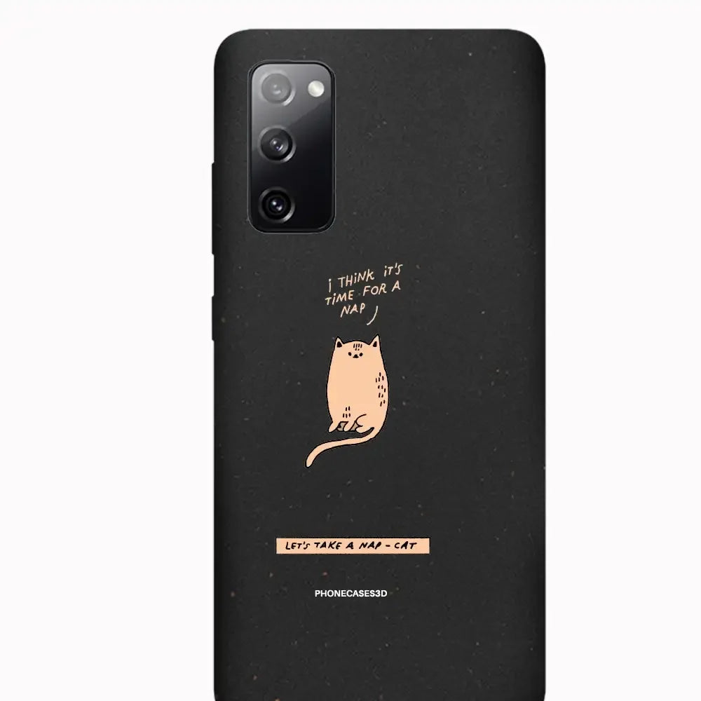 Maja Official Black Compostable Phone Case Design Nap-Cat