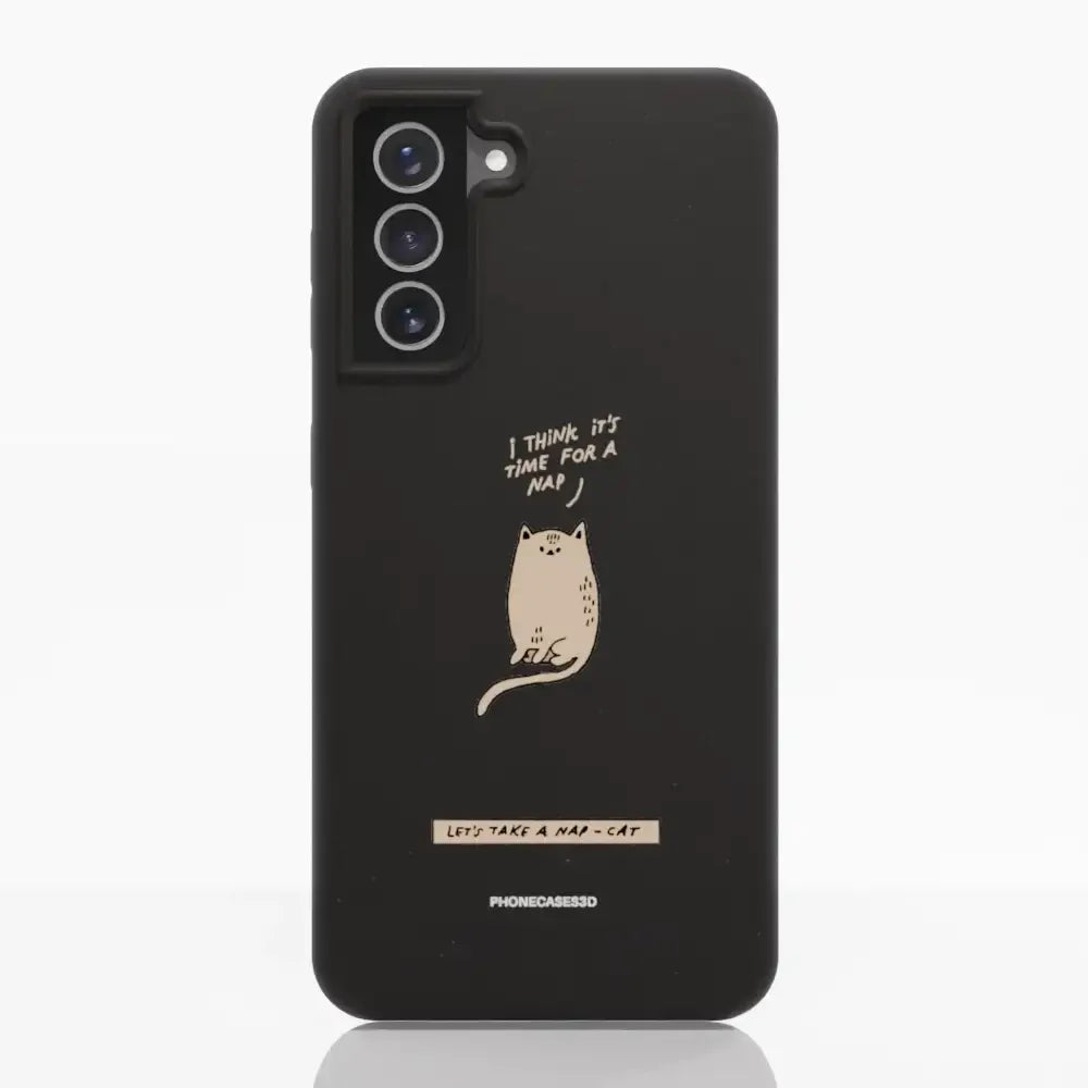 Maja Official Black Compostable Phone Case Design Nap-Cat