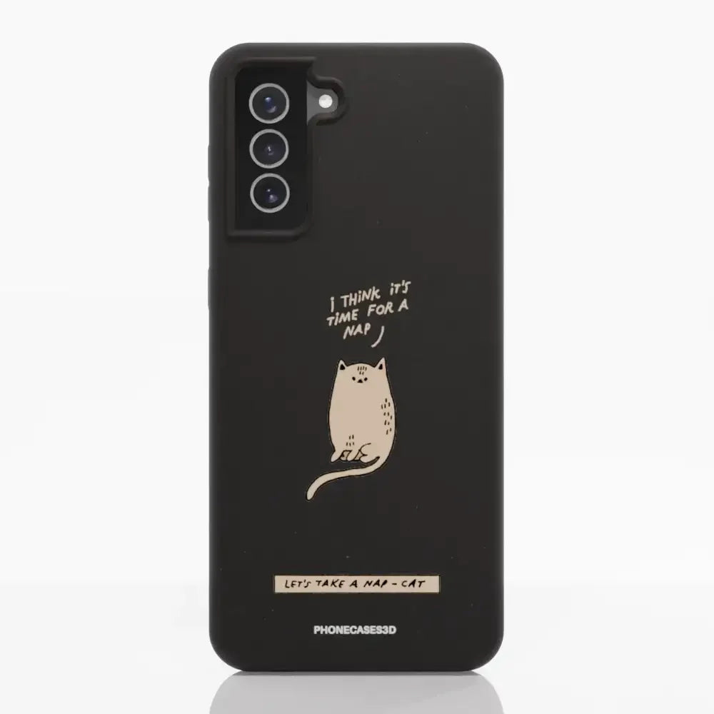 Maja Official Black Compostable Phone Case Design Nap-Cat