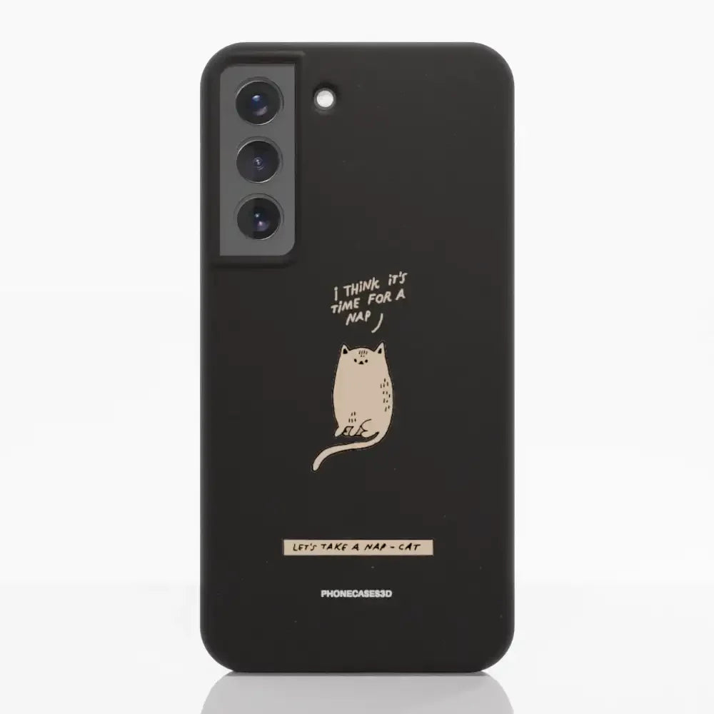 Maja Official Black Compostable Phone Case Design Nap-Cat