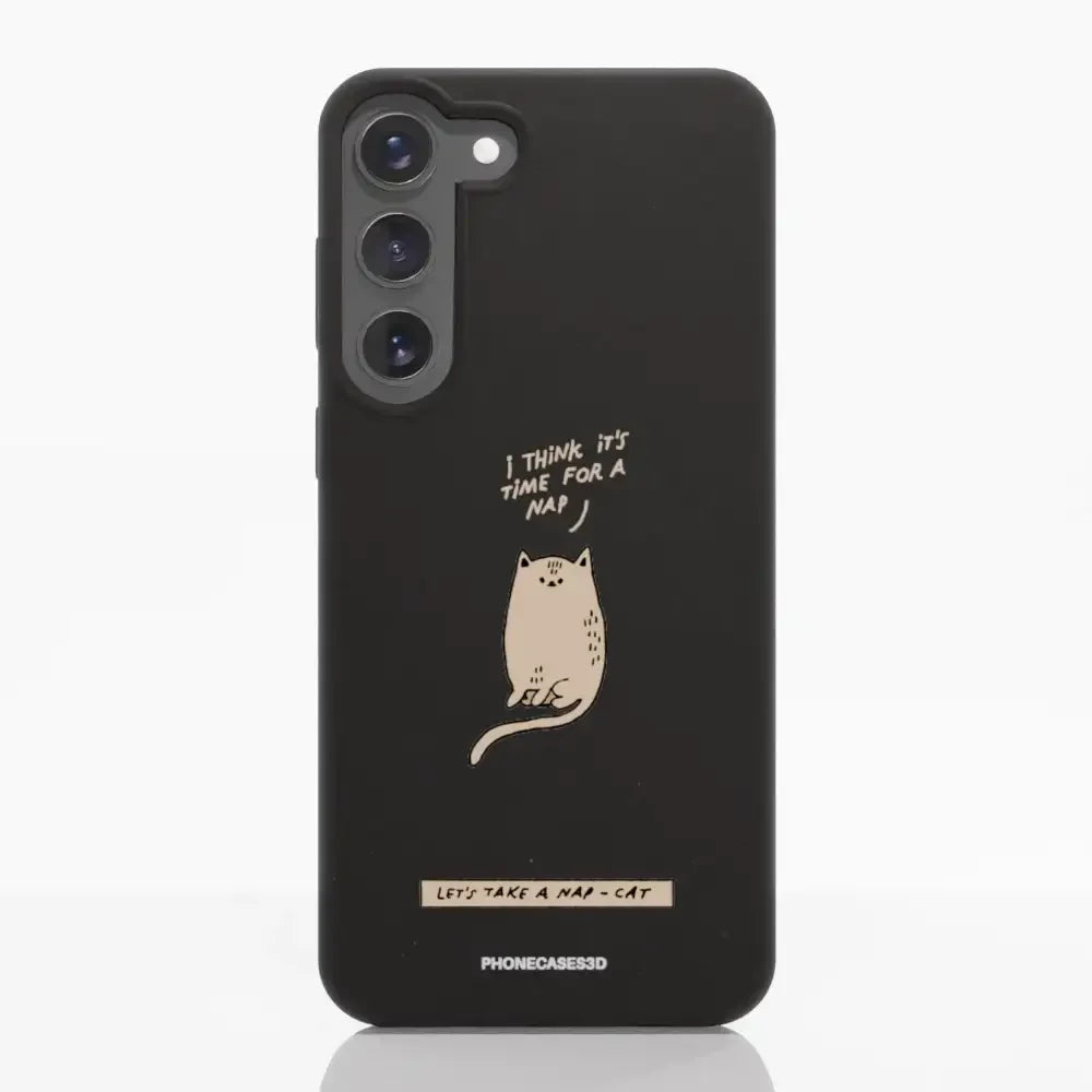 Maja Official Black Compostable Phone Case Design Nap-Cat