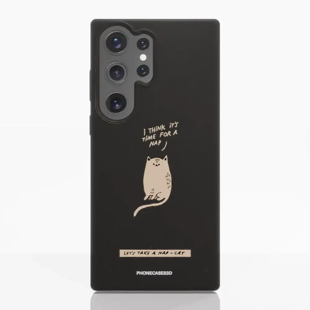 Maja Official Black Compostable Phone Case Design Nap-Cat