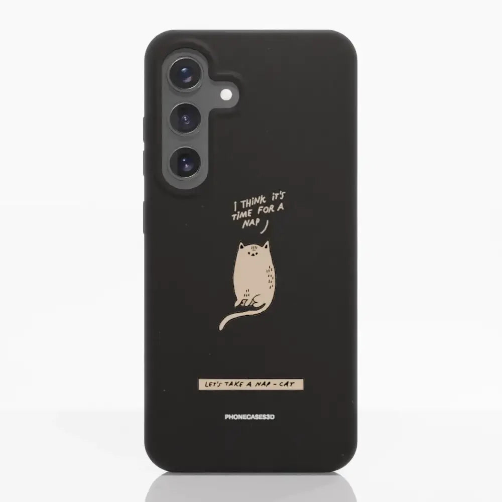 Maja Official Black Compostable Phone Case Design Nap-Cat