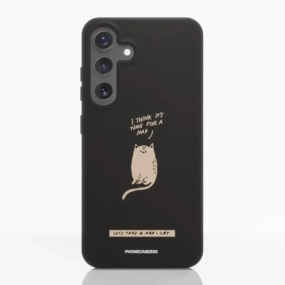 Maja Official Black Compostable Phone Case Design Nap-Cat