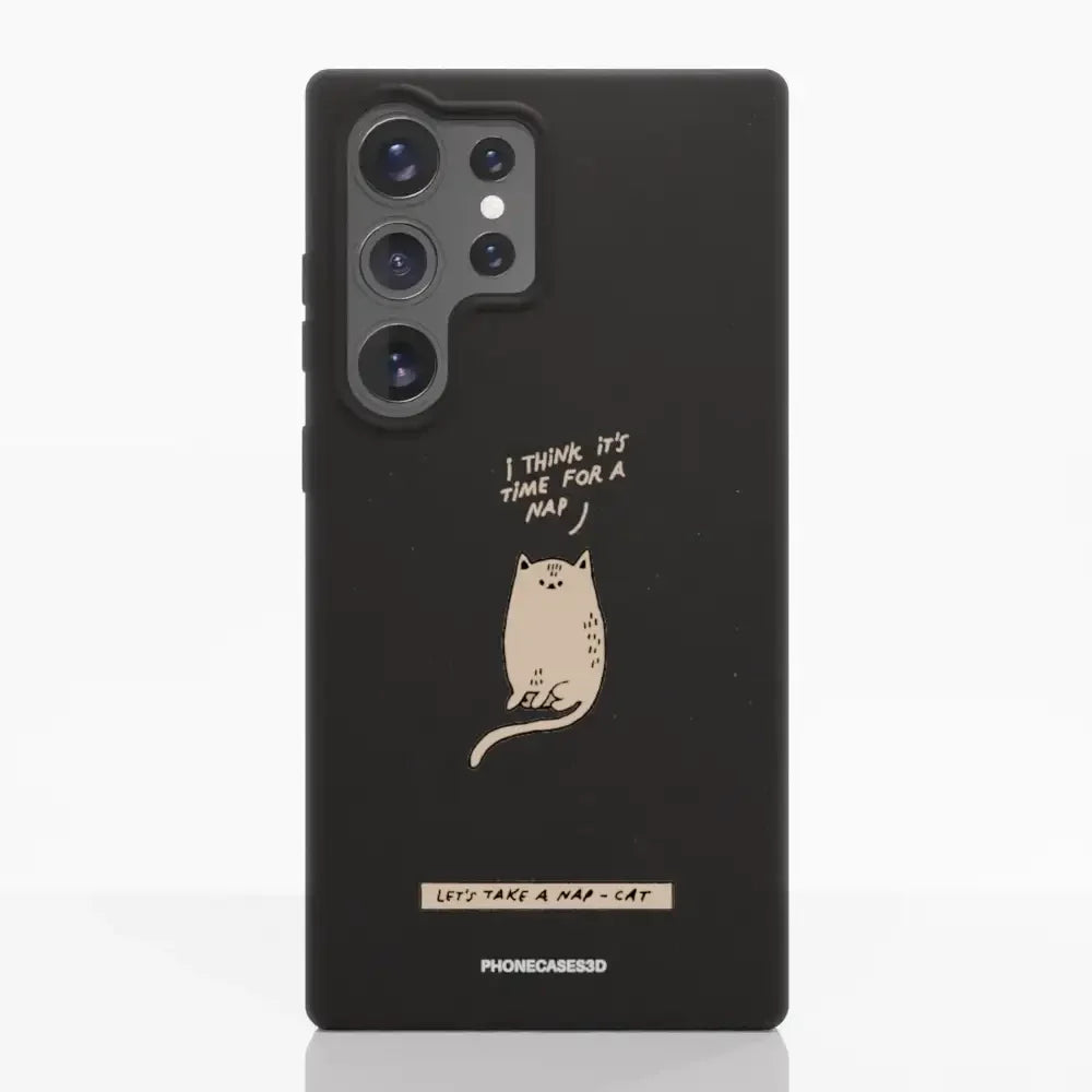 Maja Official Black Compostable Phone Case Design Nap-Cat