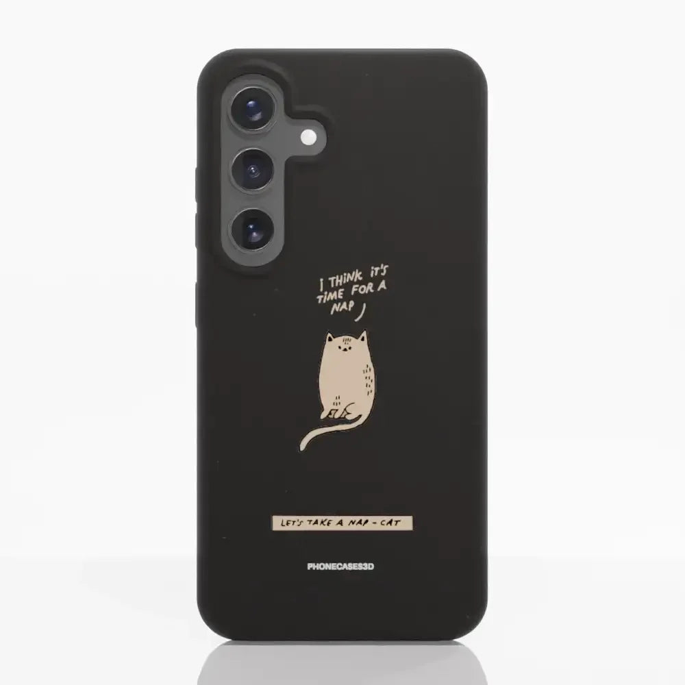 Maja Official Black Compostable Phone Case Design Nap-Cat