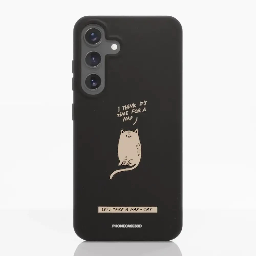 Maja Official Black Compostable Phone Case Design Nap-Cat