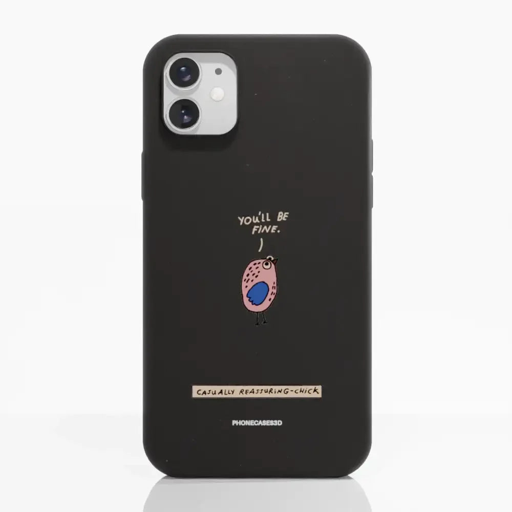 Maja Official Black Compostable Phone Case Design Chick