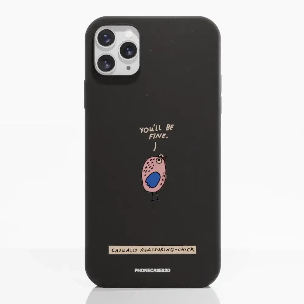 Maja Official Black Compostable Phone Case Design Chick