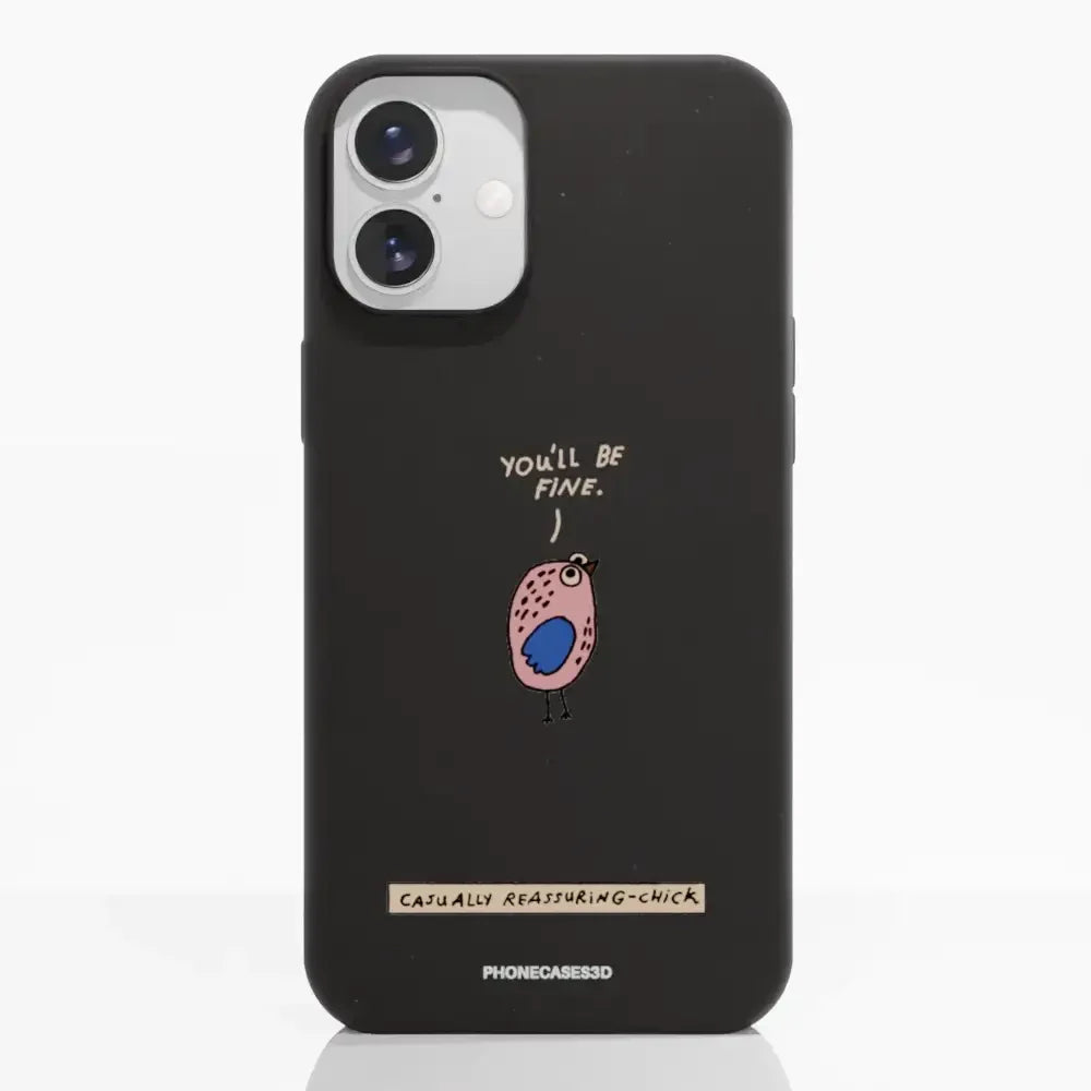 Maja Official Black Compostable Phone Case Design Chick