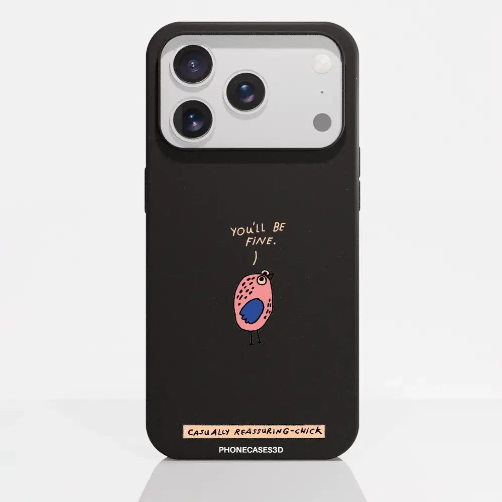 Maja Official Black Compostable Phone Case Design Chick