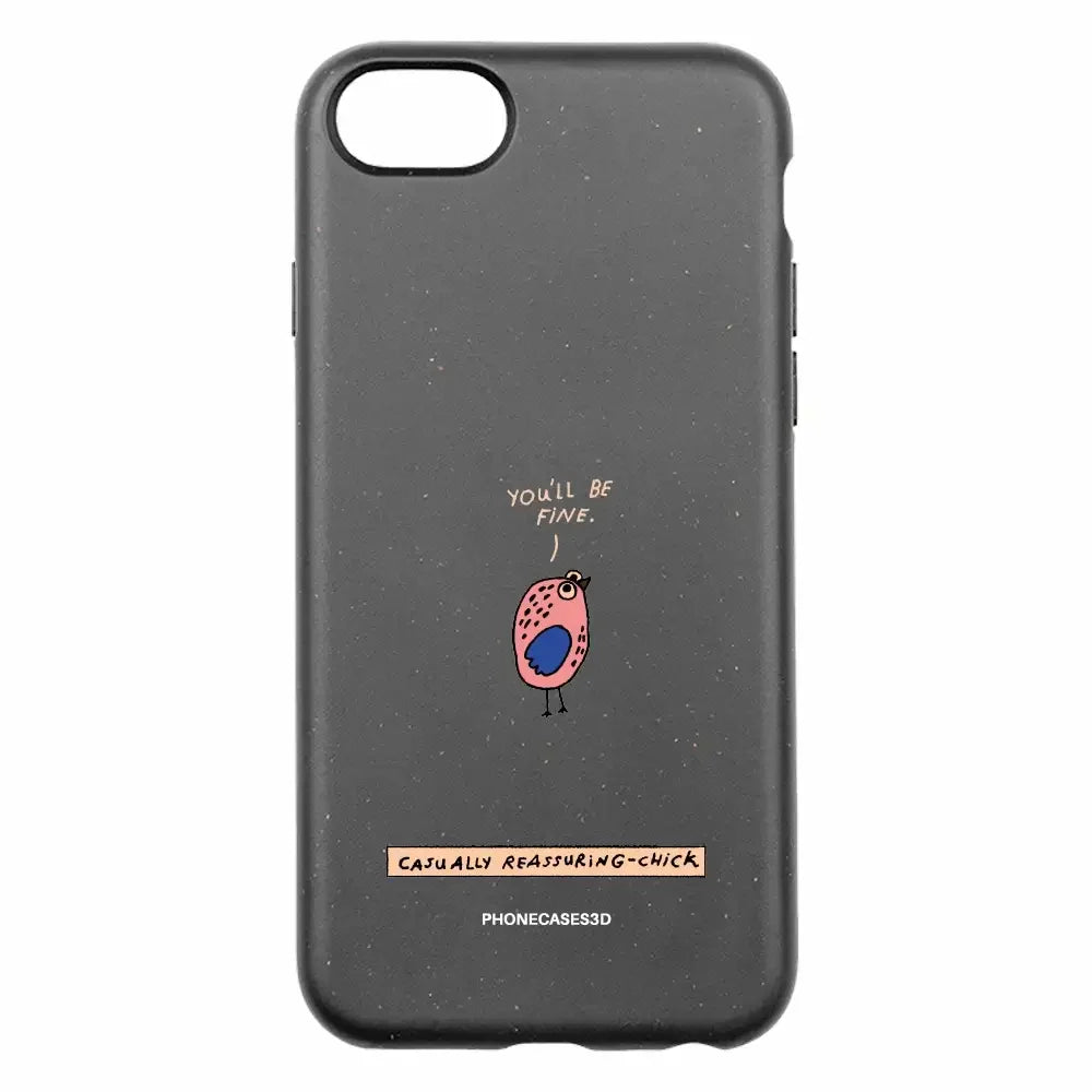 Maja Official Black Compostable Phone Case Design Chick