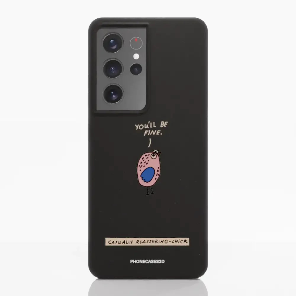 Maja Official Black Compostable Phone Case Design Chick