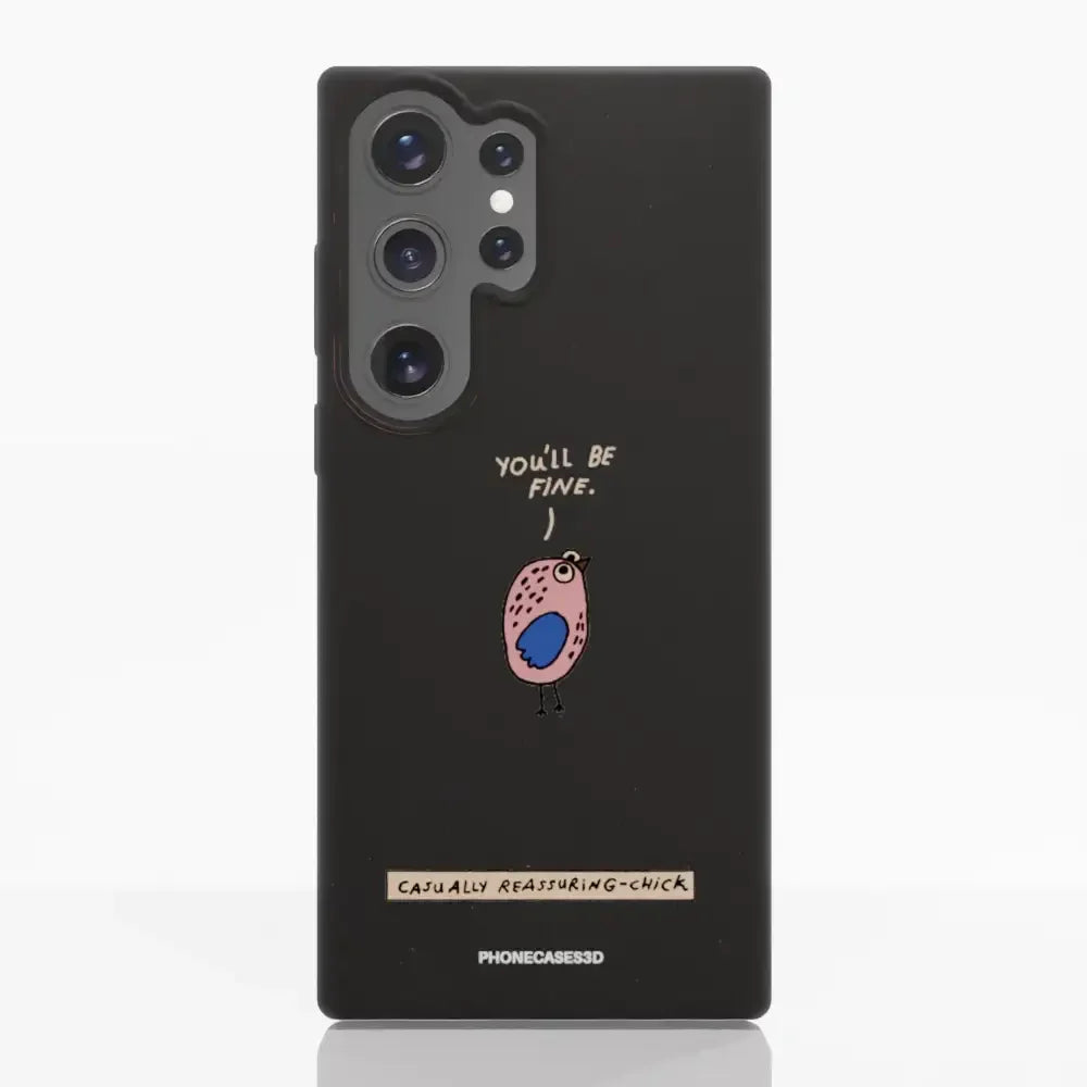 Maja Official Black Compostable Phone Case Design Chick