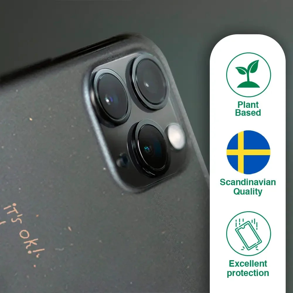 Maja Official Black Compostable Phone Case Design Support-Fish