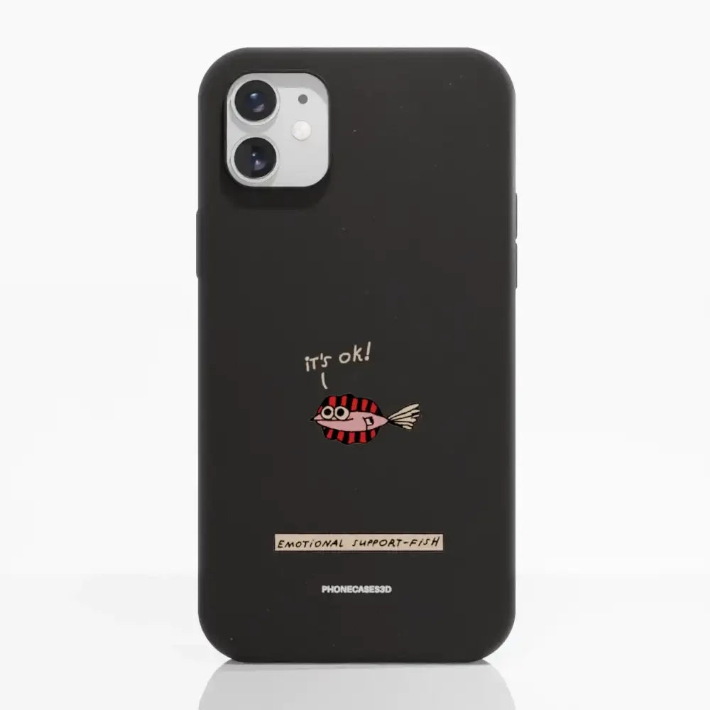 Maja Official Black Compostable Phone Case Design Support-Fish