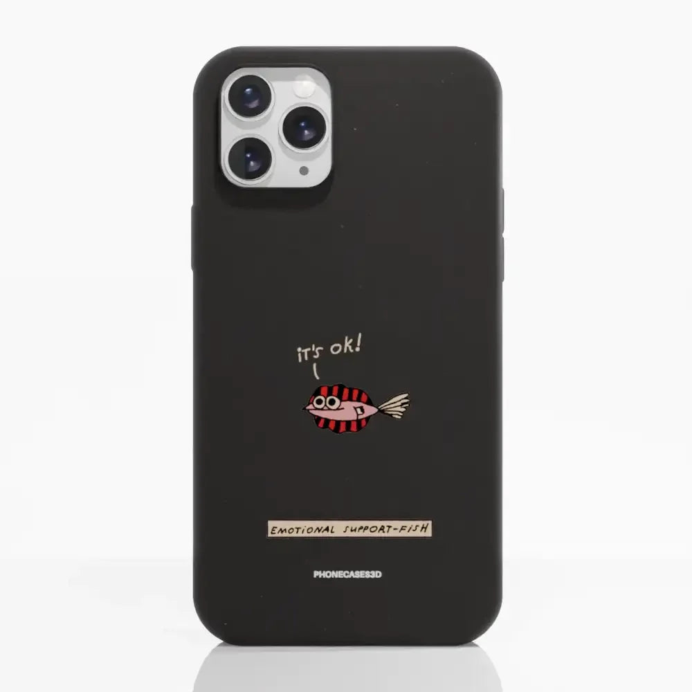 Maja Official Black Compostable Phone Case Design Support-Fish