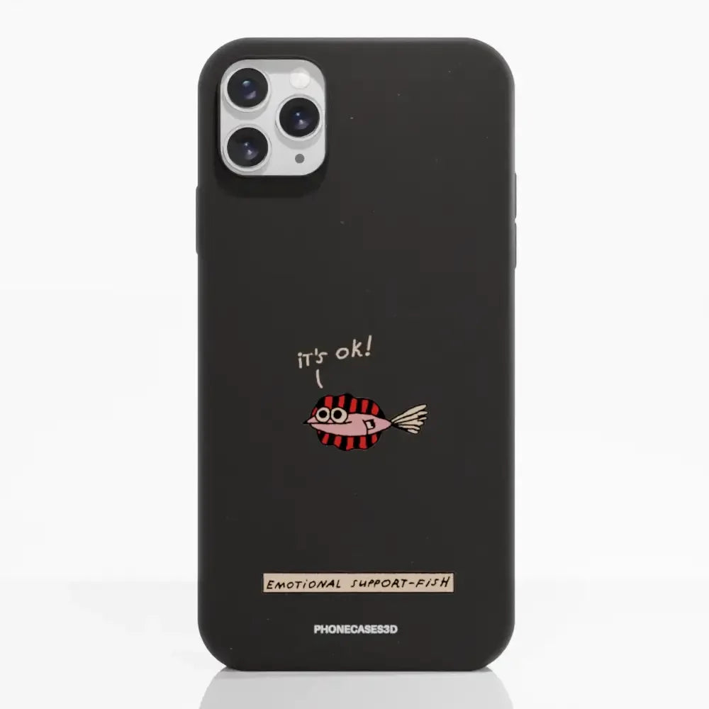 Maja Official Black Compostable Phone Case Design Support-Fish