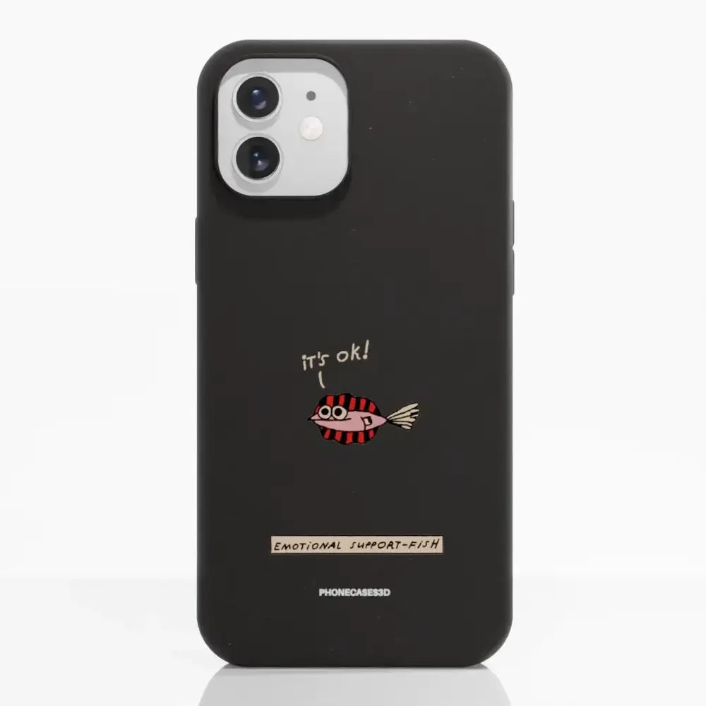 Maja Official Black Compostable Phone Case Design Support-Fish