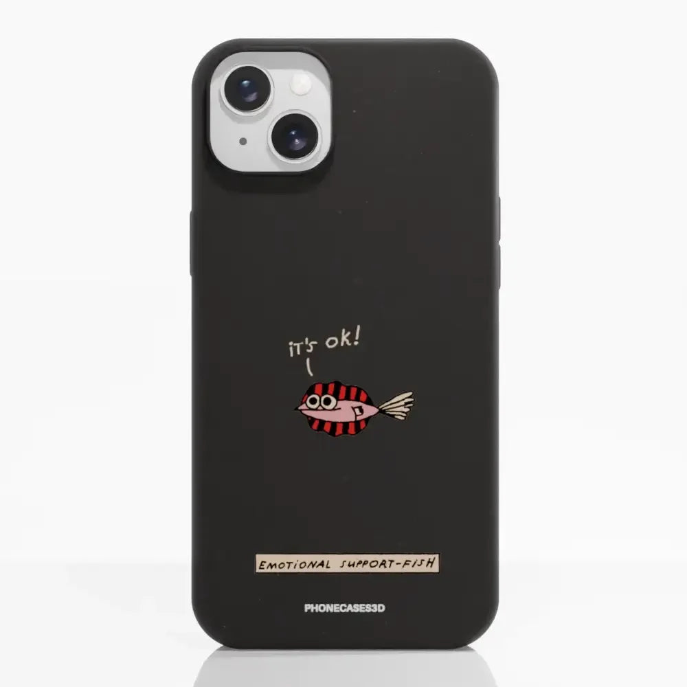Maja Official Black Compostable Phone Case Design Support-Fish